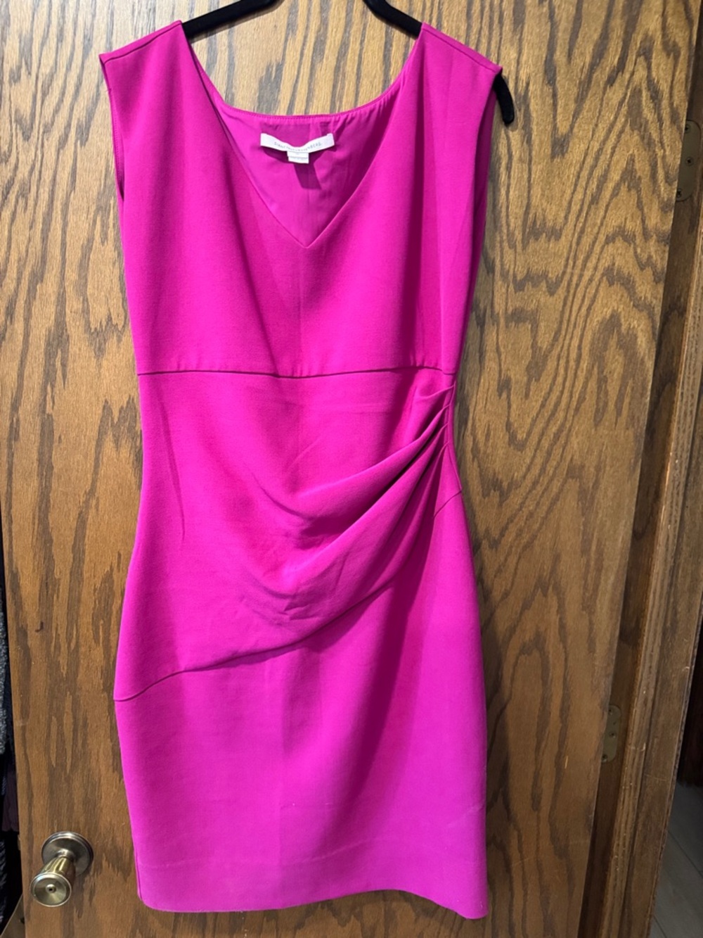 Diane Von Furstenberg Bright Magenta Sleeveless Dress